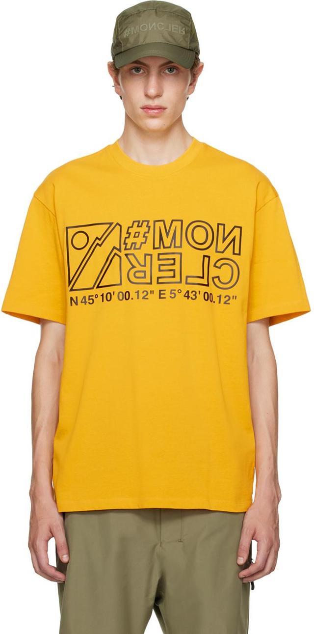 Logo Printed Heavy Cotton Jersey T-shirt In Yellow Product Image