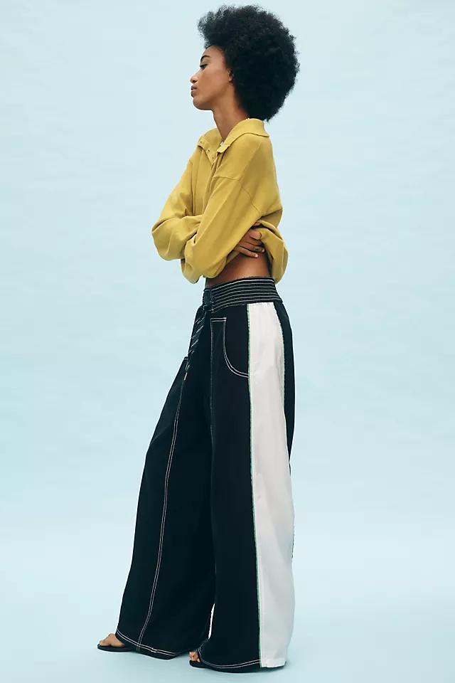 Pilcro Reworked Wide-Leg Sport Pants Product Image