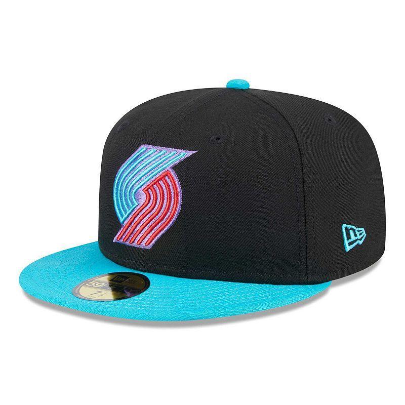 Mens New Era /Turquoise Portland Trail Blazers Arcade Scheme 59FIFTY Fitted Hat Product Image