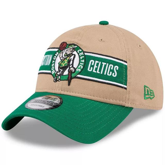 Mens New Era Tan/Kelly Green Boston Celtics 2024 NBA Draft 9TWENTY Adjustable Hat Product Image