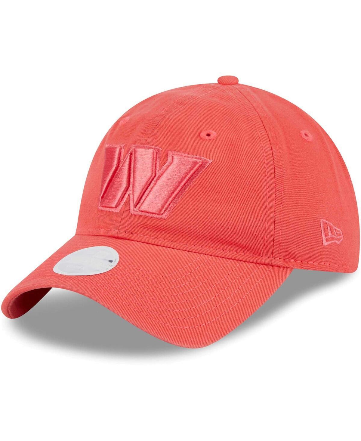 Womens New Era Red Washington Commanders Color Pack Brights 9TWENTY Adjustable Hat Product Image