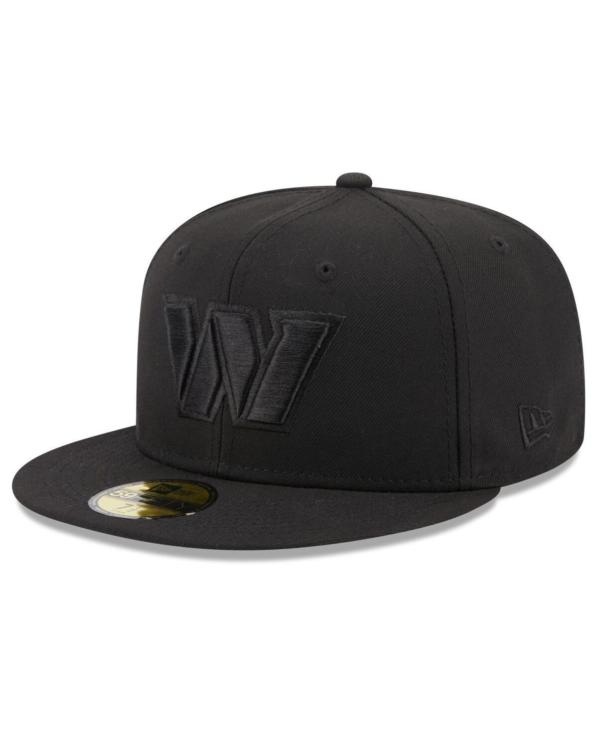 Mens New Era Washington Commanders Black on Black Alternate Logo 59FIFTY Fitted Hat Product Image