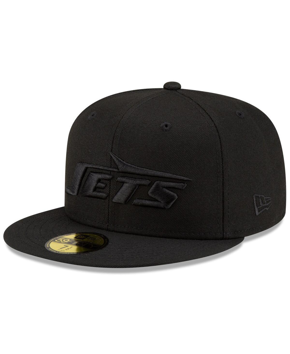 Mens New Era Black New York Jets Black 59FIFTY Fitted Hat Product Image