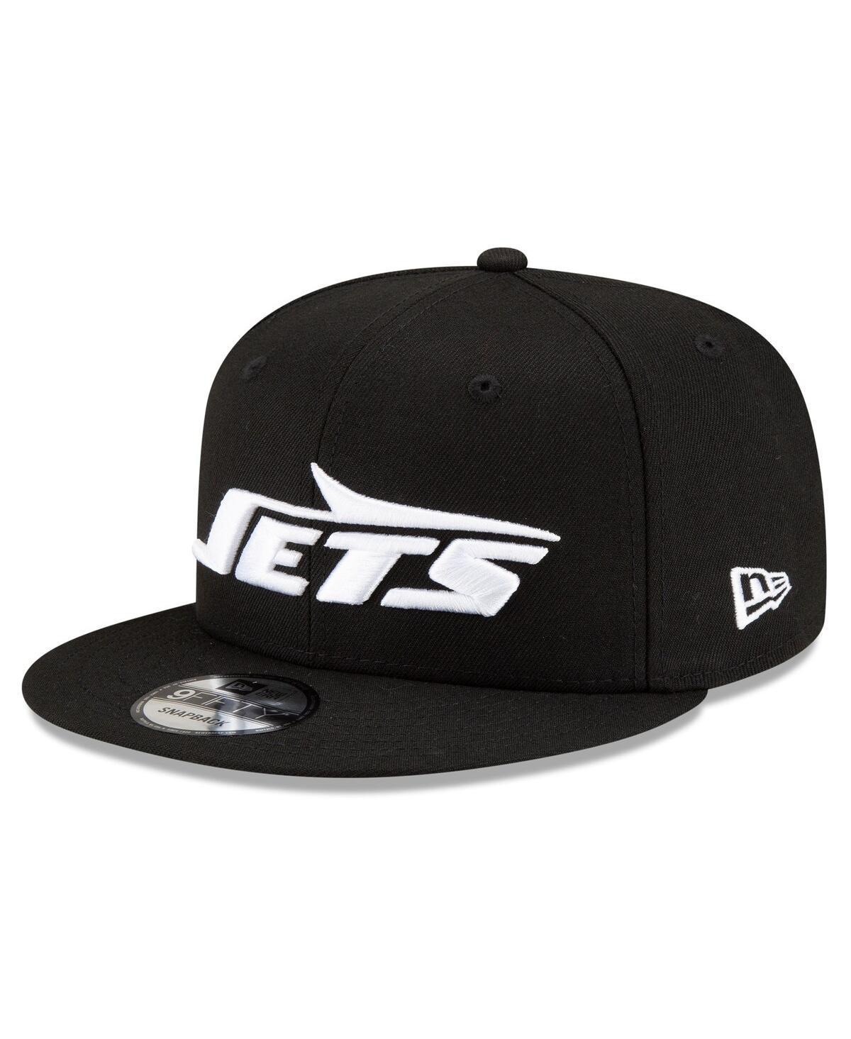 New Era Mens Black New York Jets B-Dub 9FIFTY Snapback Hat Product Image