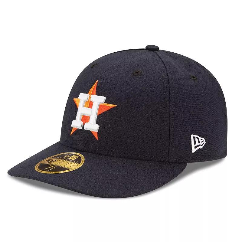 Mens New Era Houston Astros Home Authentic Collection On-Field Low Profile 59FIFTY Fitted Hat Blue Product Image