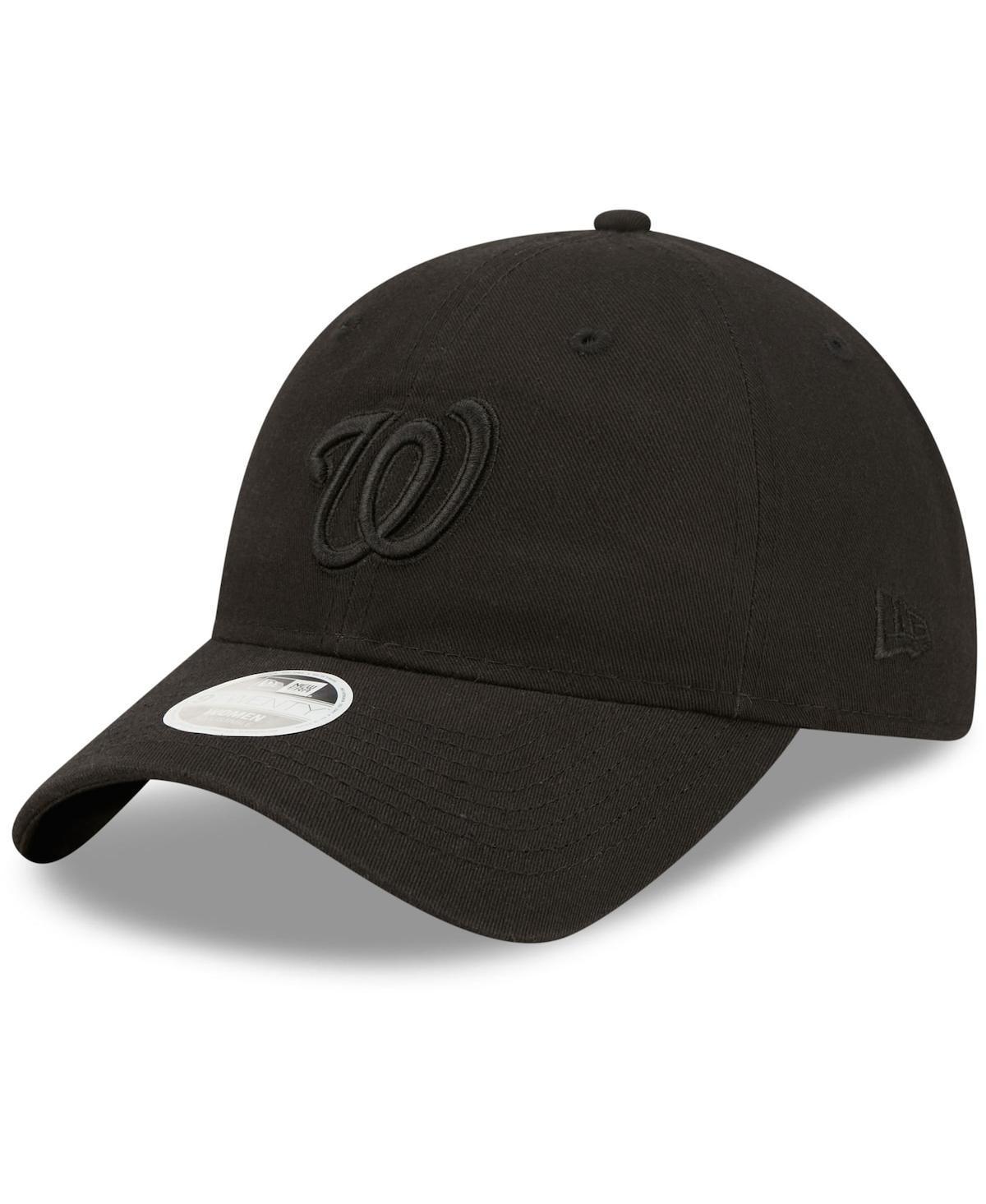 Womens New Era Washington Nationals Black Core Classic II 9TWENTY Adjustable Hat Product Image