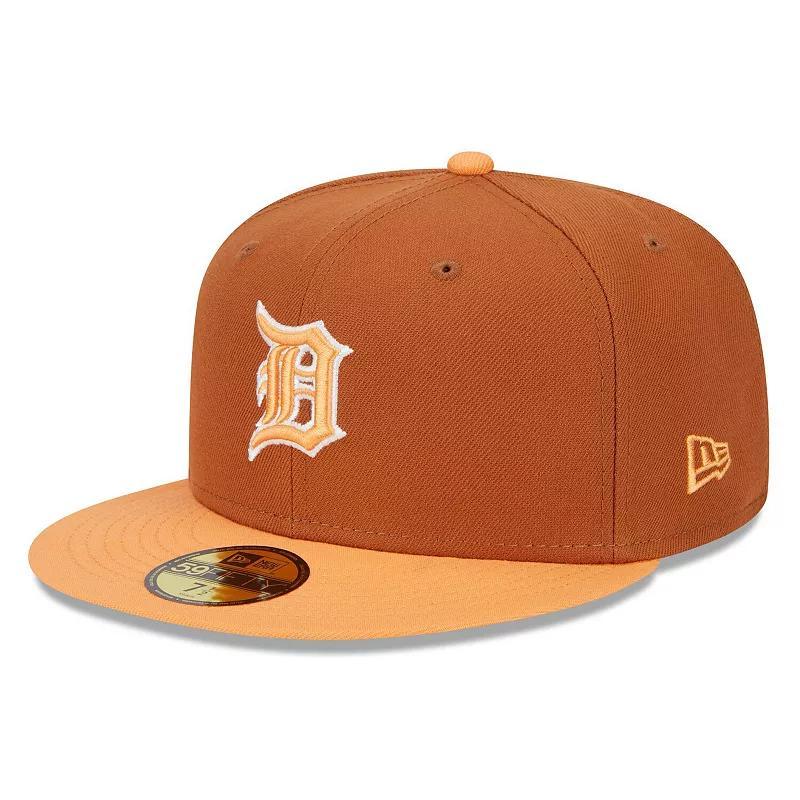 Mens New Era Brown/Orange Detroit Tigers Spring Color Basic Two-Tone 59FIFTY Fitted Hat Product Image