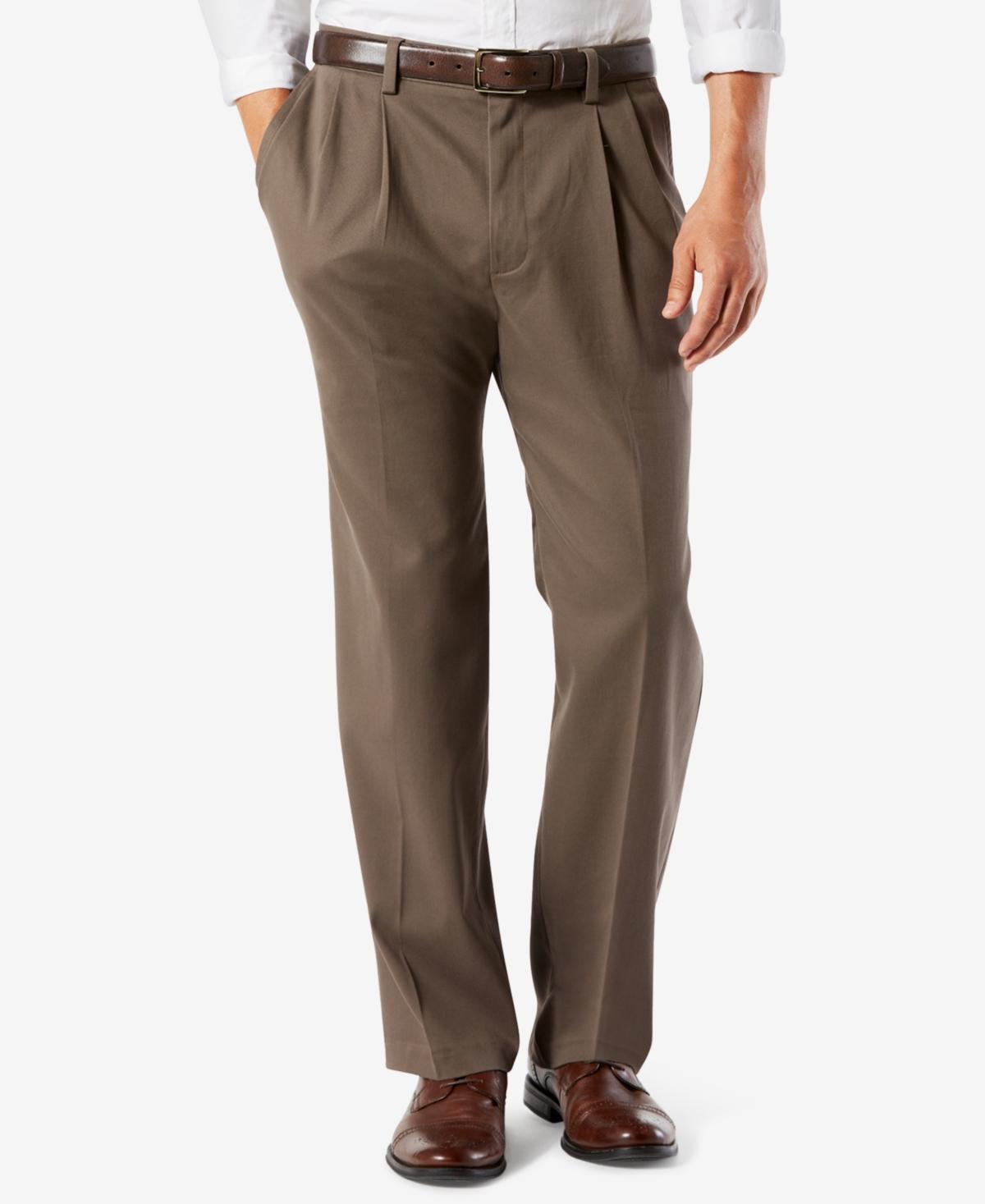 Big & Tall Dockers Stretch Easy Khaki Classic-Fit Pleated Pants, Mens Black Product Image