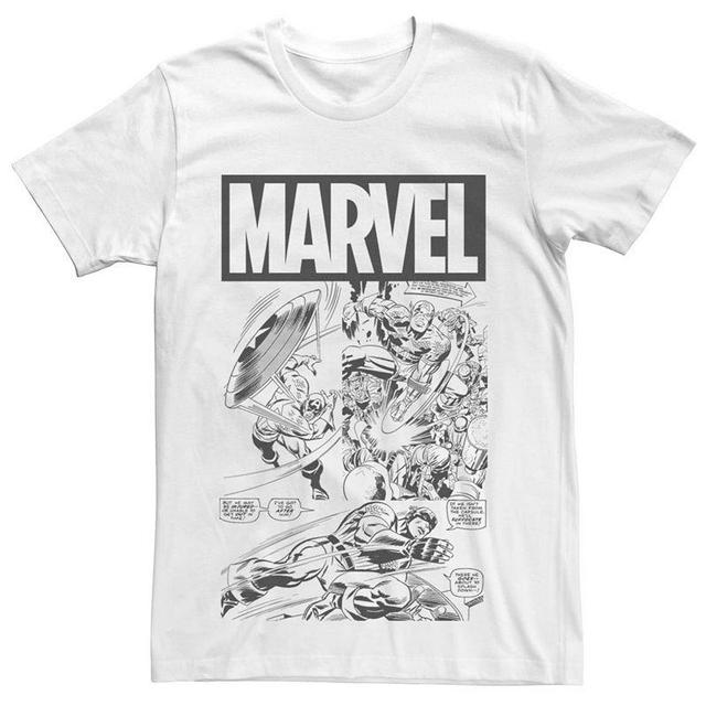 Mens Marvel Captain America Black And Comic Tee Product Image