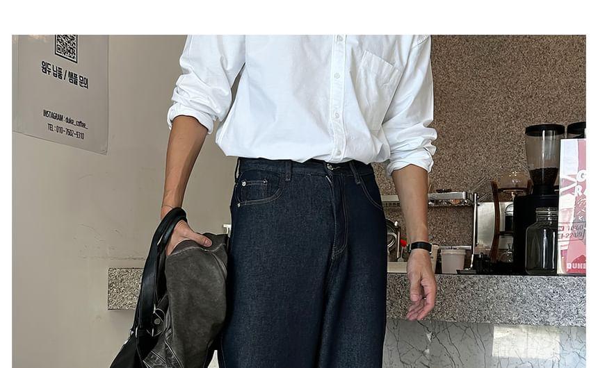 Mid Rise Straight Leg Jeans Product Image