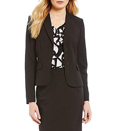 Calvin Klein Petite Size Notch Collar Long Sleeve Jacket Product Image