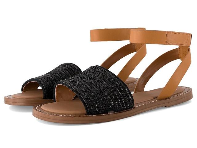 Franco Sarto Rosa Ankle Strap Flat Sandal Brown) Women's Sandals Product Image