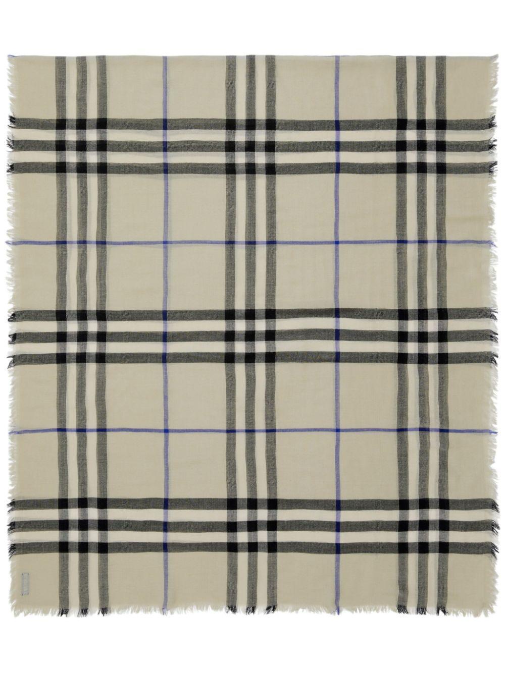 BURBERRY Vintage Check Wool Scarf In Neutrals Product Image