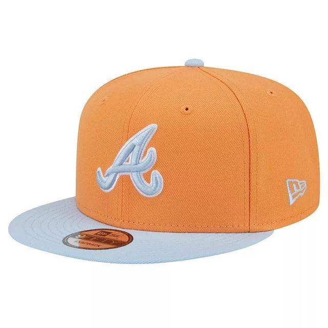 Mens New Era Atlanta Braves Spring Color Two-Tone 9FIFTY Snapback Hat Product Image