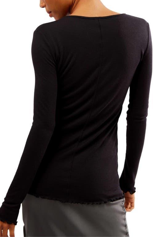 Long Nights Layering Top In Black Product Image