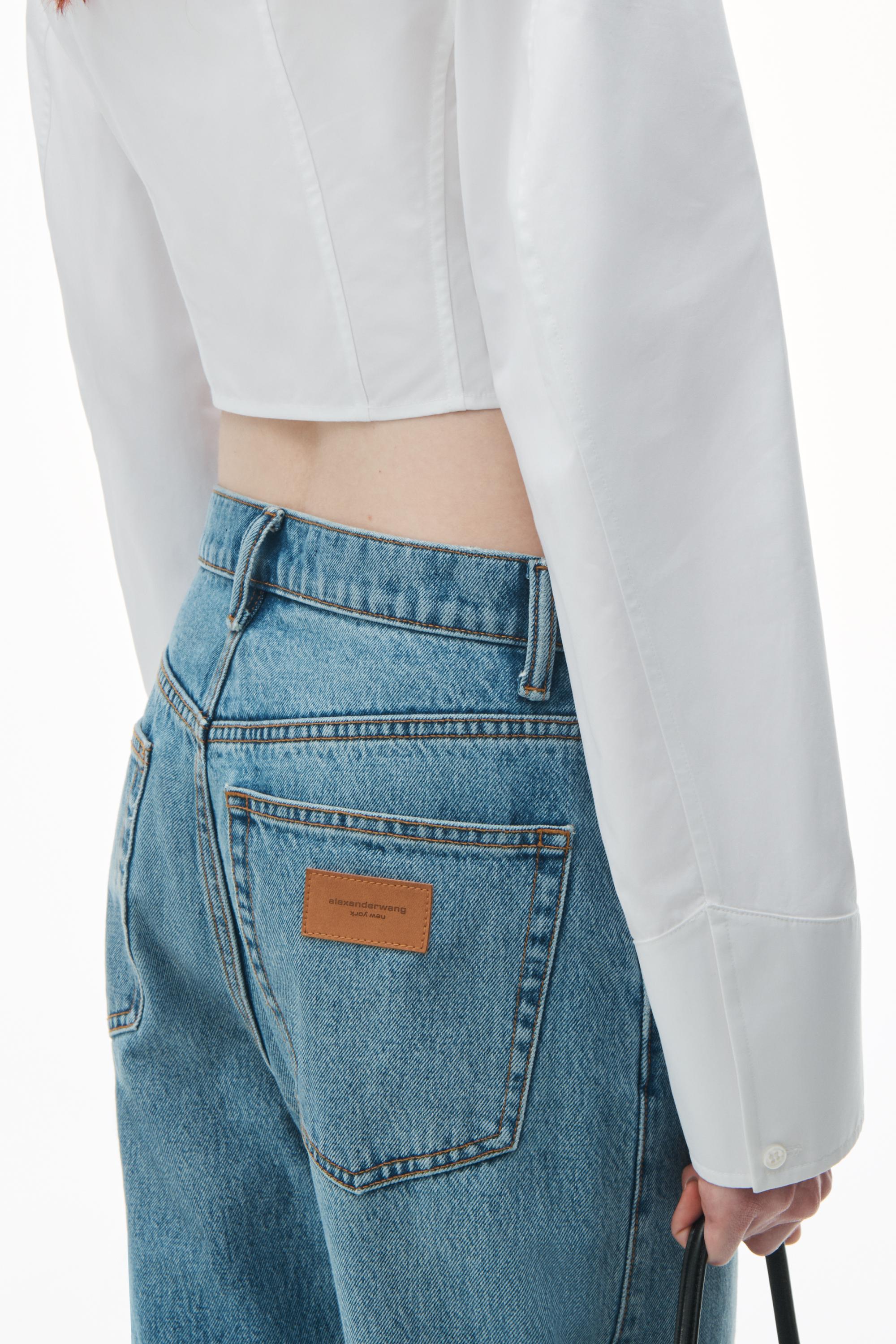 Cropped Structured Shirt In Organic Cotton Product Image