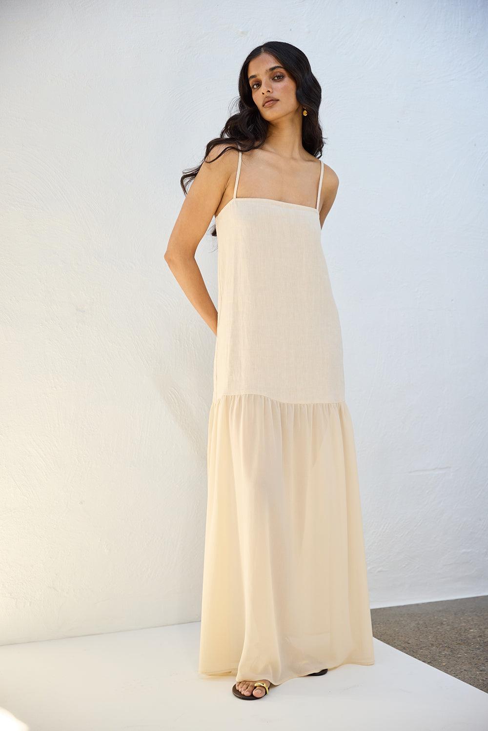 Nora Maxi Dress Natural Product Image