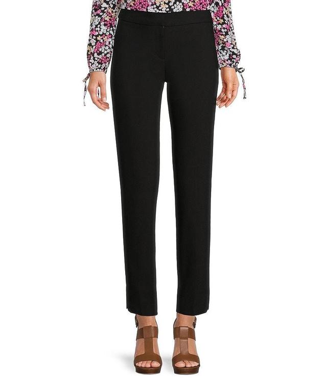 MICHAEL Michael Kors Lux Tech Cotton Blend Stretch Slit Hem Slim Leg Pants Product Image