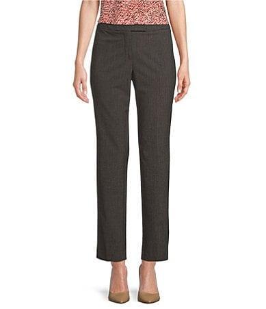 Anne Klein Extended Tab Pleated Tapered Leg Bowie Pants Product Image