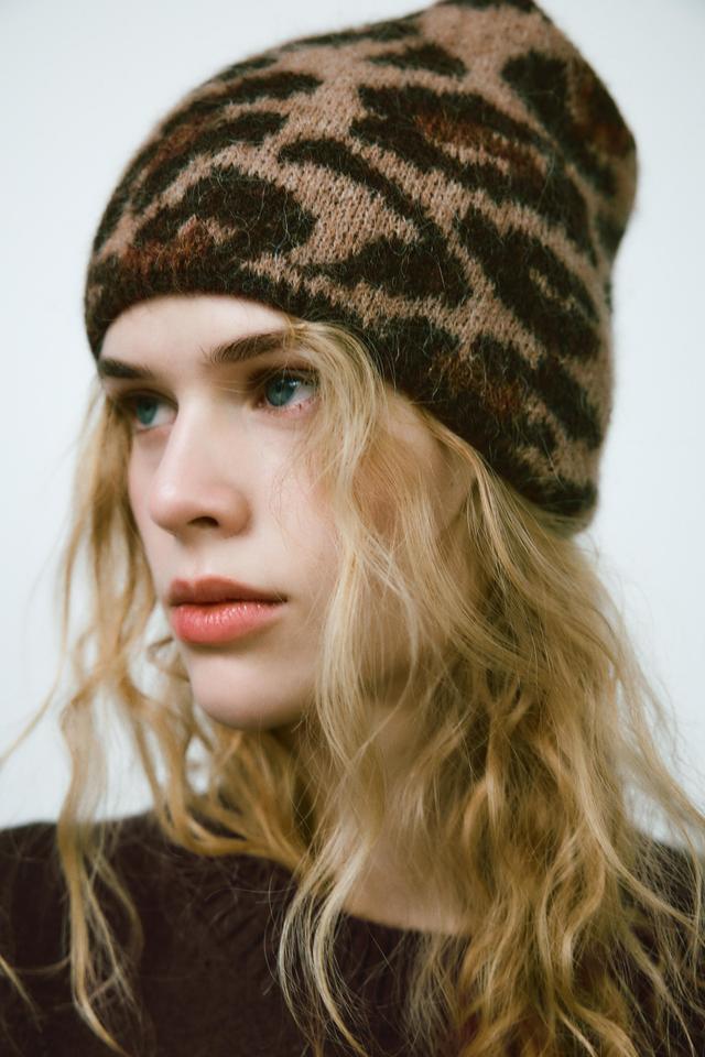 ANIMAL PRINT BEANIE Product Image