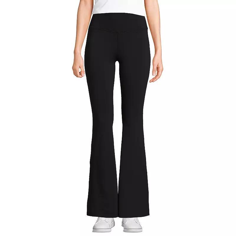 Womens Lands End Active High Impact High-Rise Slim Flare Pants Product Image