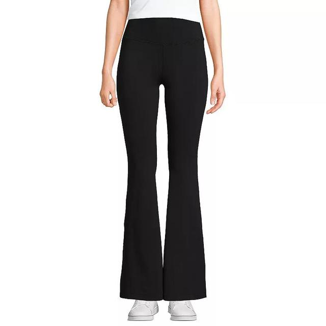 Petite Lands End High-Rise Slim Flare Active Pants, Womens Product Image