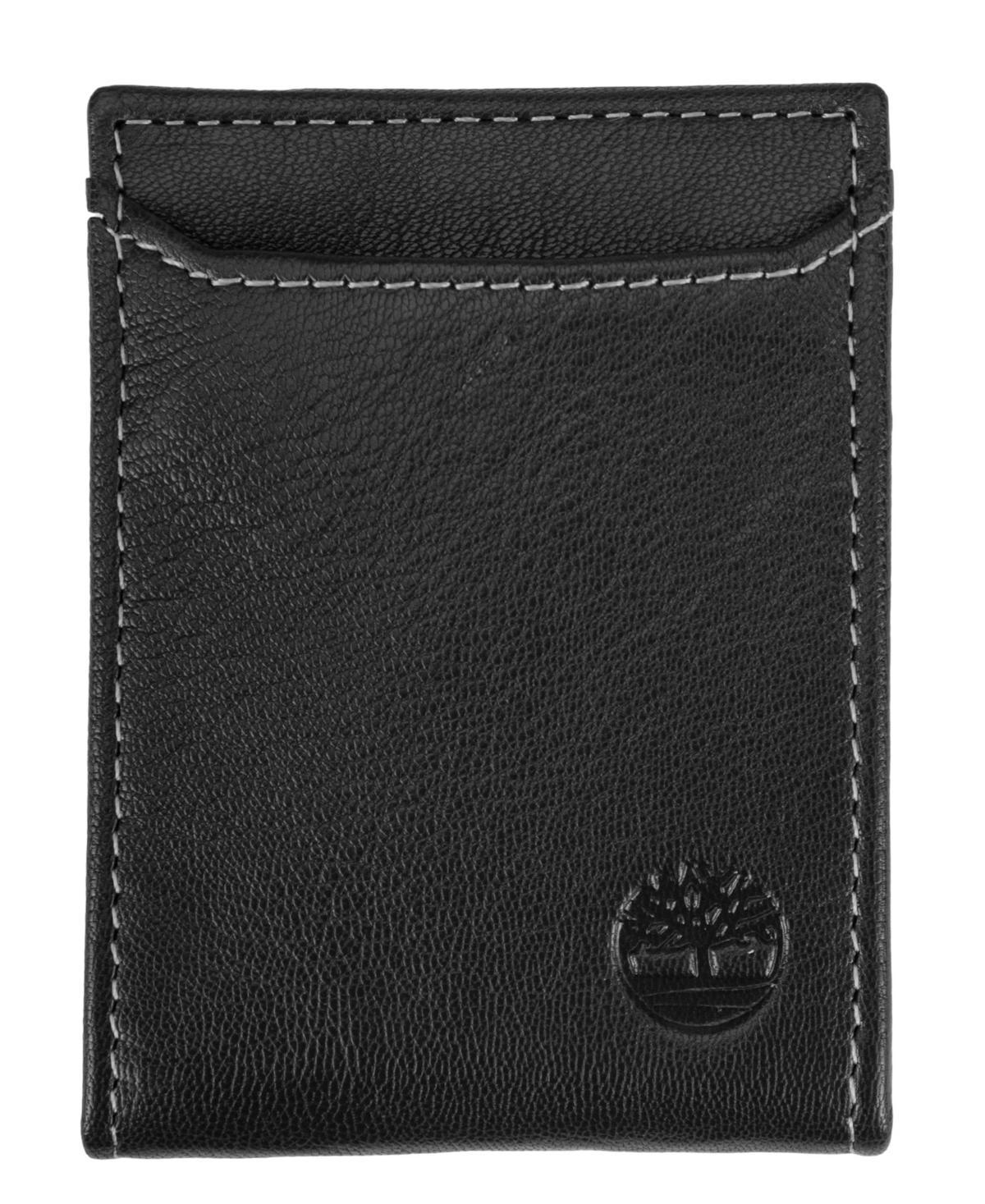 Timberland Mens Blix Flip Clip Leather Wallet - Black Product Image