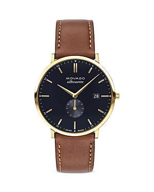 Movado Silhouette Gold Tone Ion Plated Stainless Steel Watch, 40mm Product Image