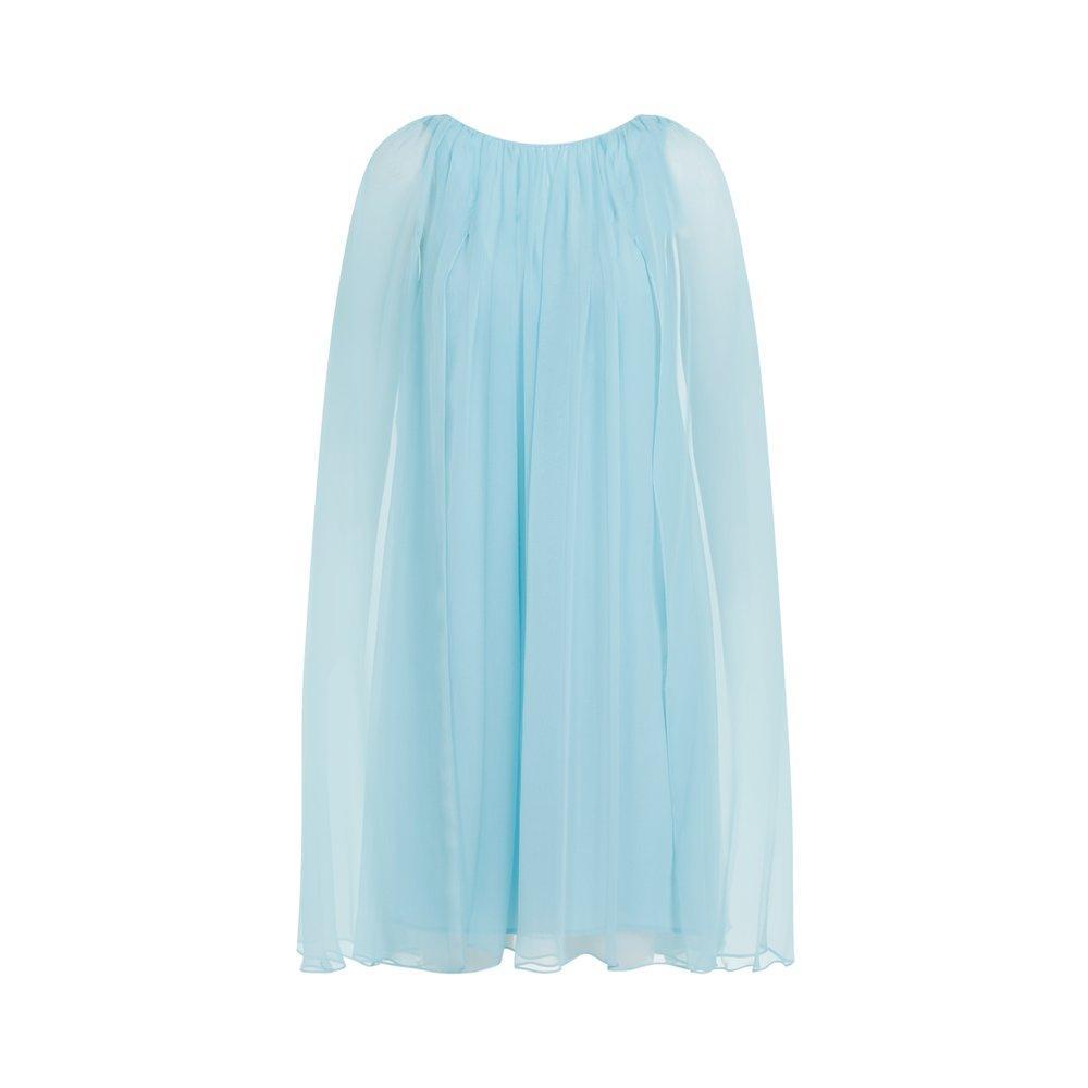 Sheer Detailed Dress In Blue Product Image