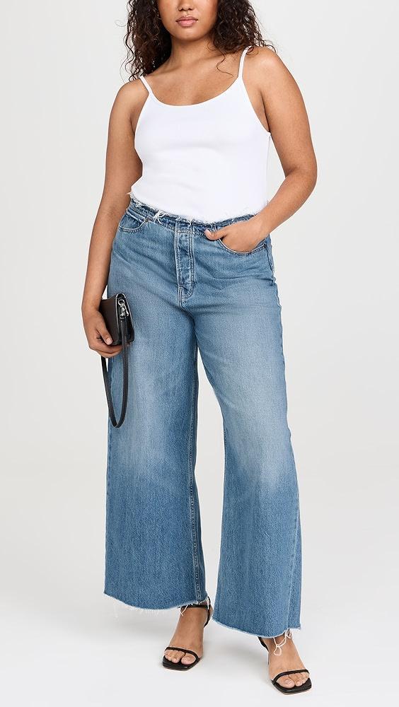 FRAME Le Low Baggy Wide Leg Cut Off Jeans | Shopbop Product Image