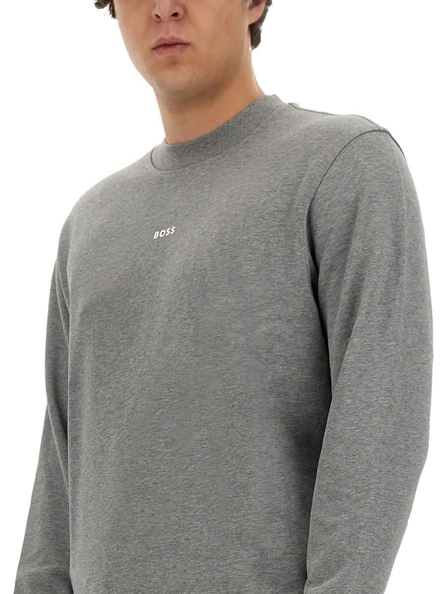 HUGO BOSS Sweatshirt With Logo In Grey Product Image