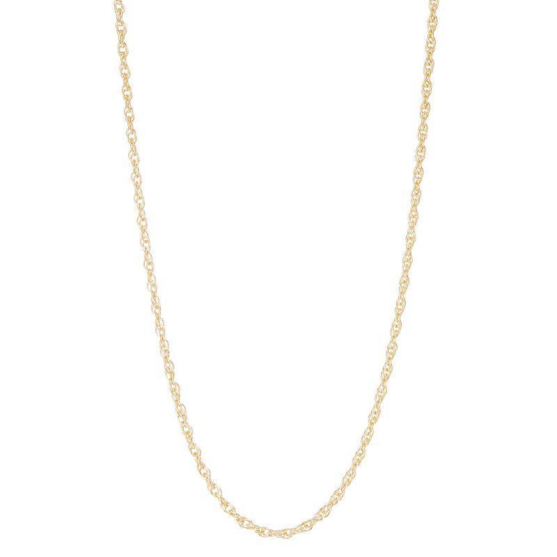 Jordan Blue Mens 14k Gold Filled 3.8 mm Rope Chain Necklace Product Image