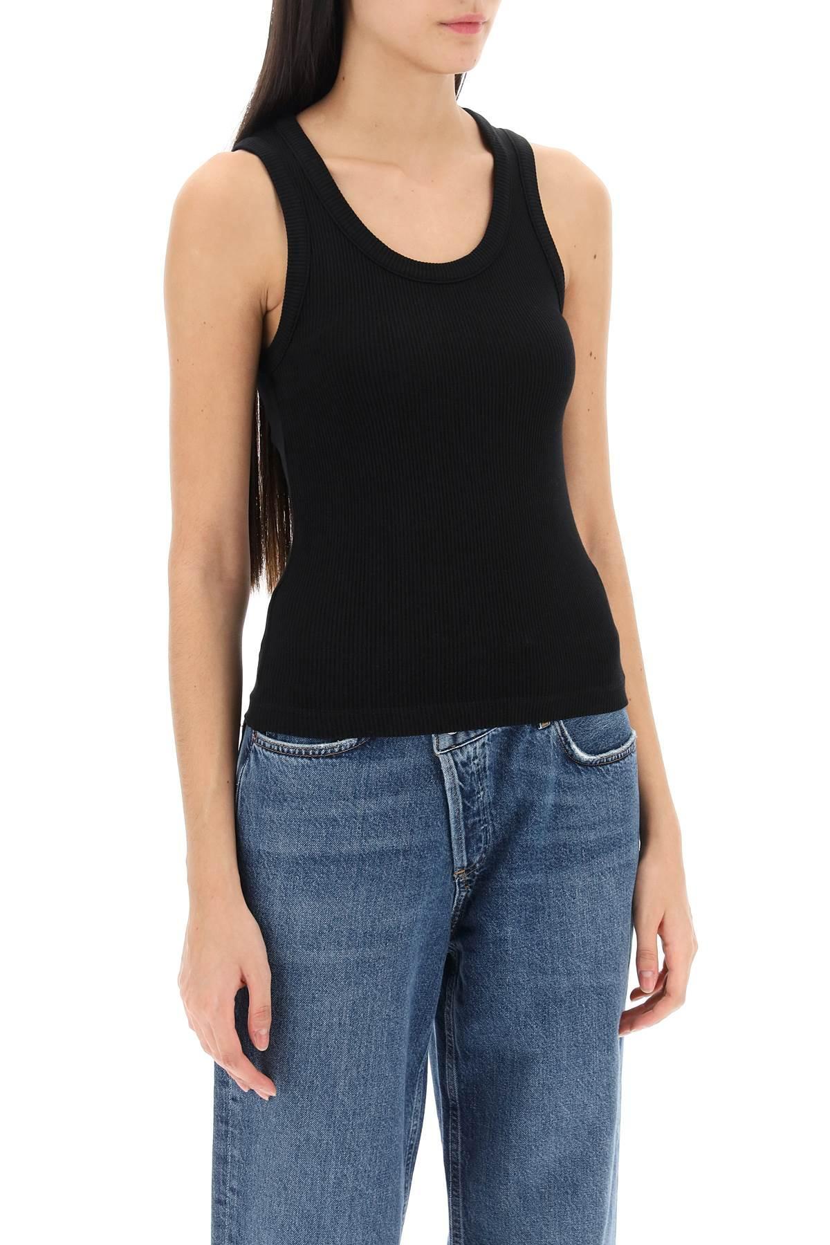 AGOLDE Poppy Ribbed Tank Top In Black Product Image