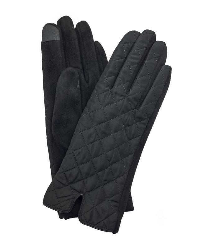 Marcus Adler Womens Quilted Faux Suede Touchscreen Glove Product Image