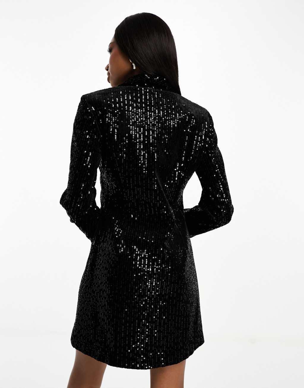 Ever New velvet sequin blazer mini dress Product Image