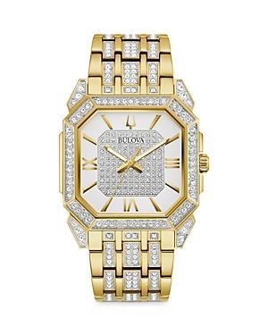 Bulova Mens Crystal Pave Two Tone Bracelet Watch Product Image