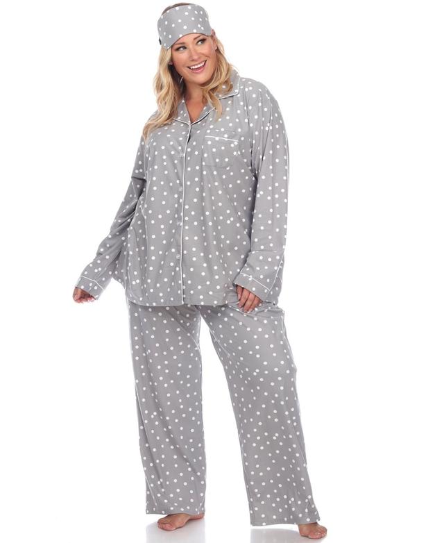 White Mark Plus Size 3-Piece Pajama Set Product Image