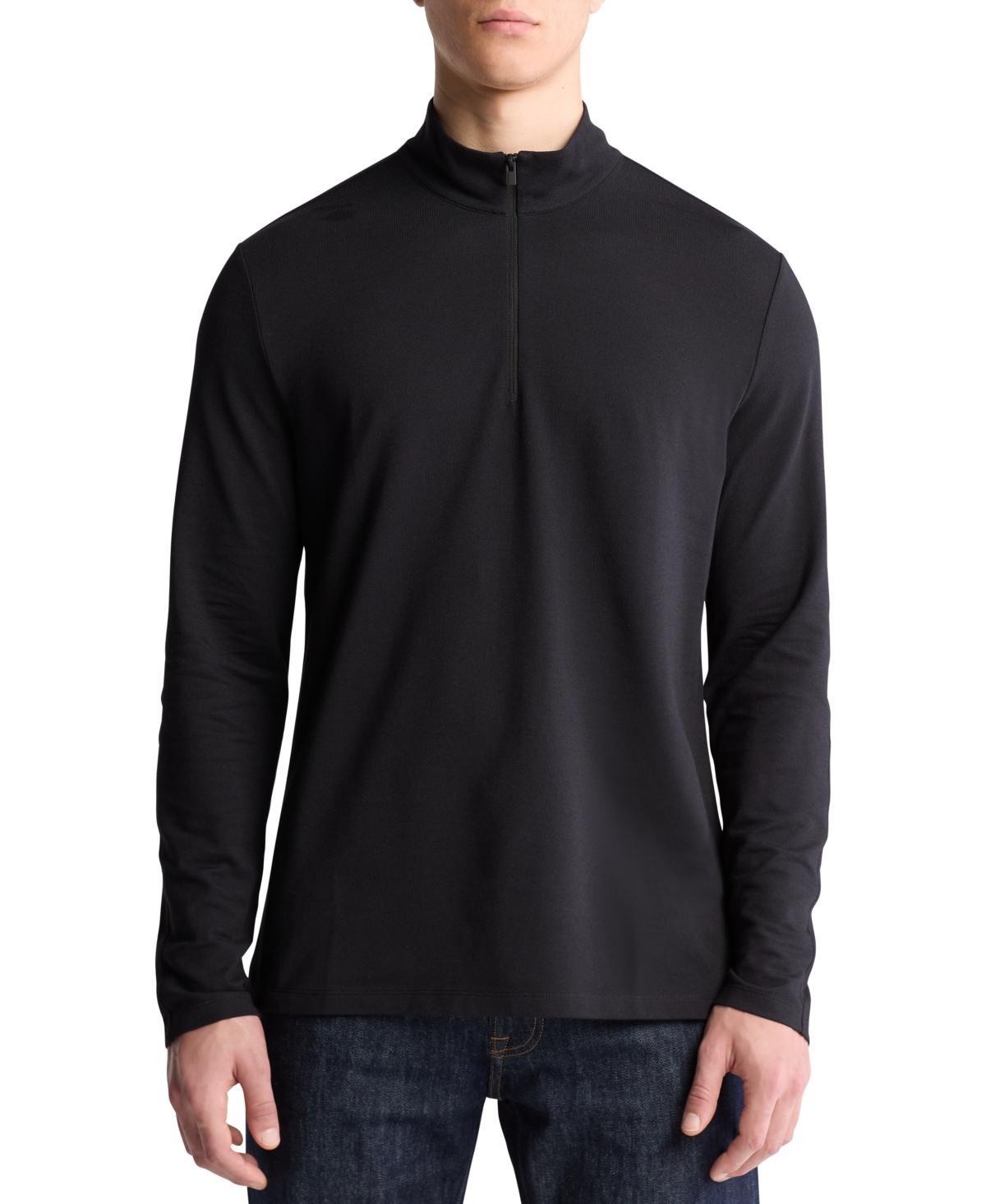 Calvin Klein Mens Tech Pique Quarter-Zip Sweater Product Image