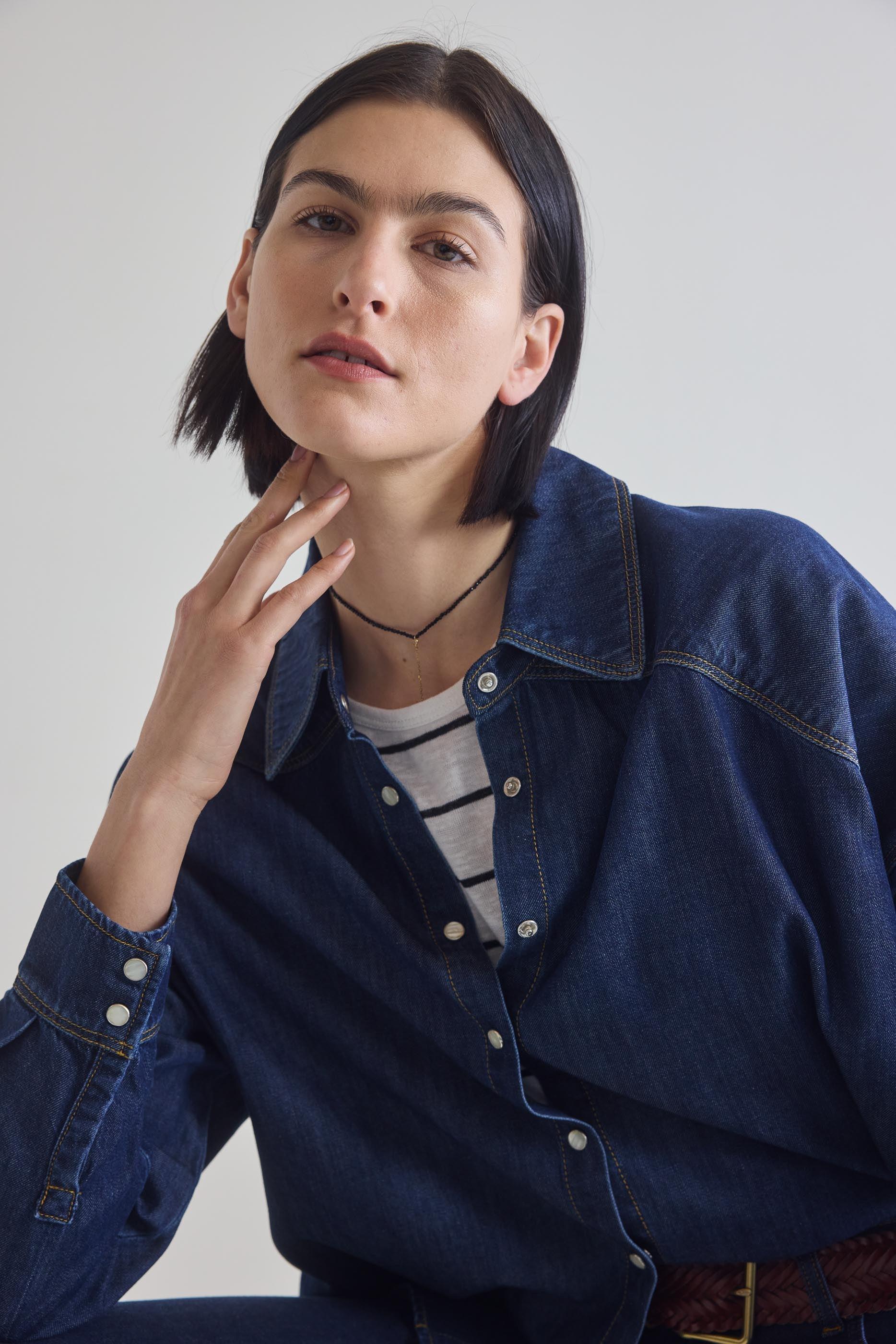 Refine Oversized Denim Tunic Product Image