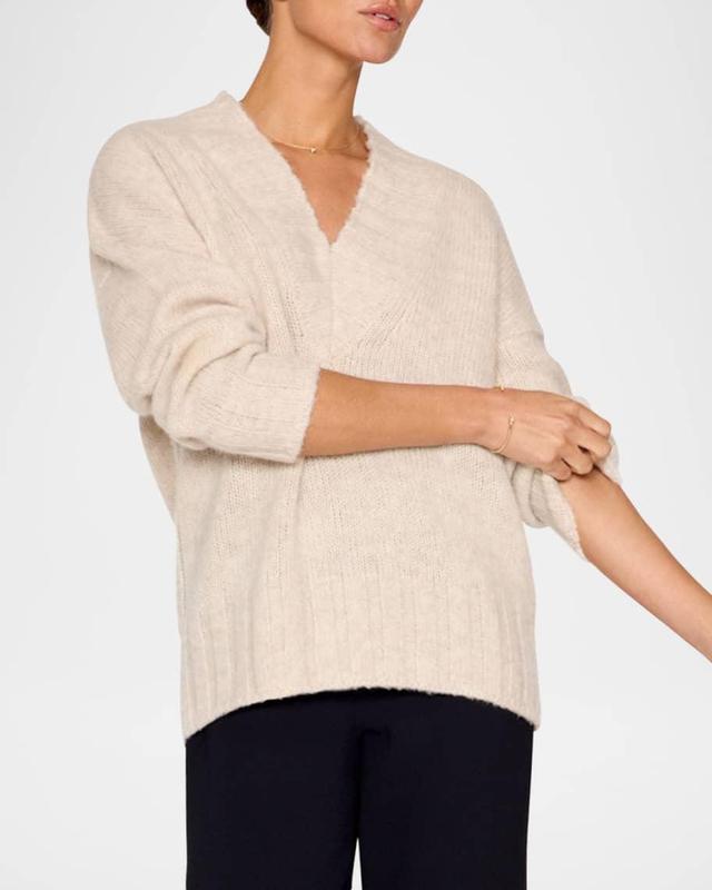 Emme V-Neck Wool-Cashmere Sweater Product Image