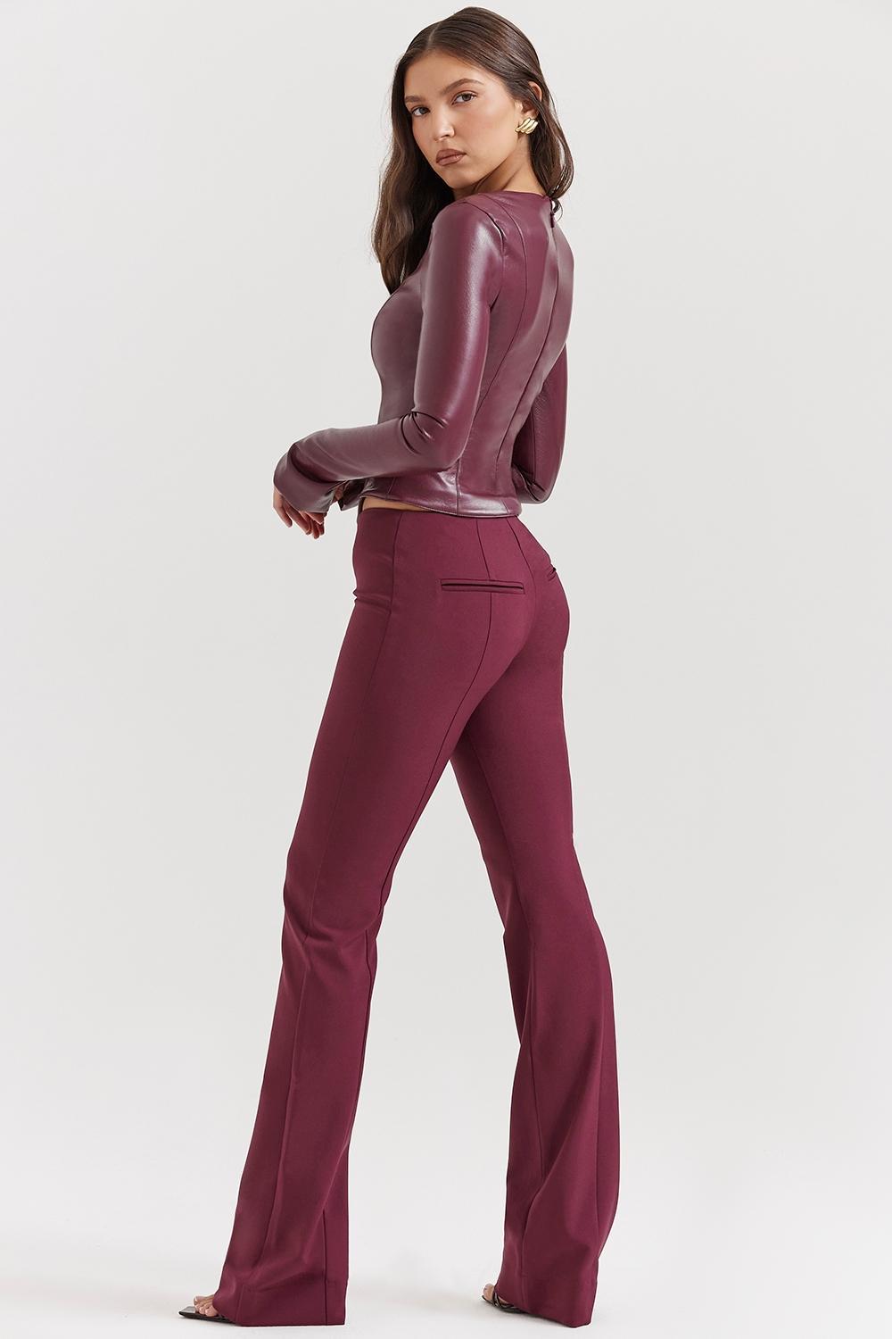 Lillie Wine Trousers Product Image