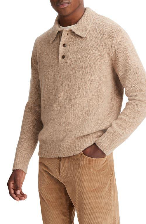 Vince Donegal Tweed Cashmere Polo Sweater Product Image