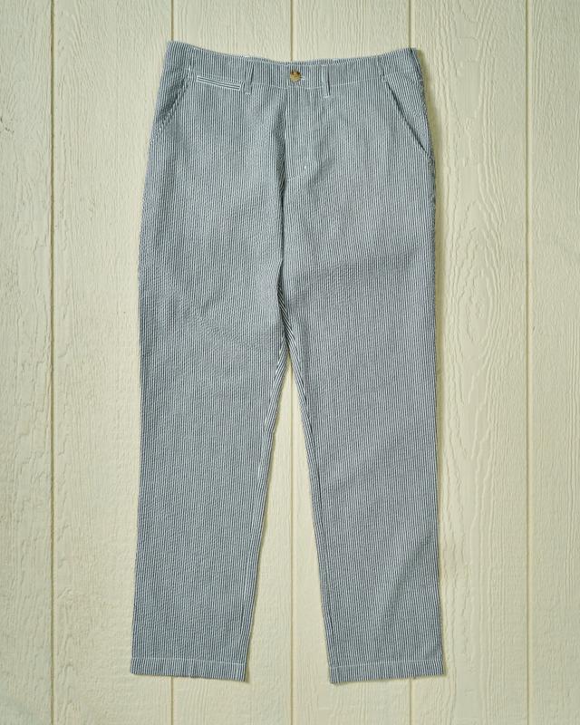 Camden Pant in Grey Seersucker Product Image