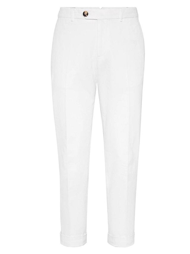 Mens Italian Fit Trousers in Twisted Cotton Gabardine Product Image