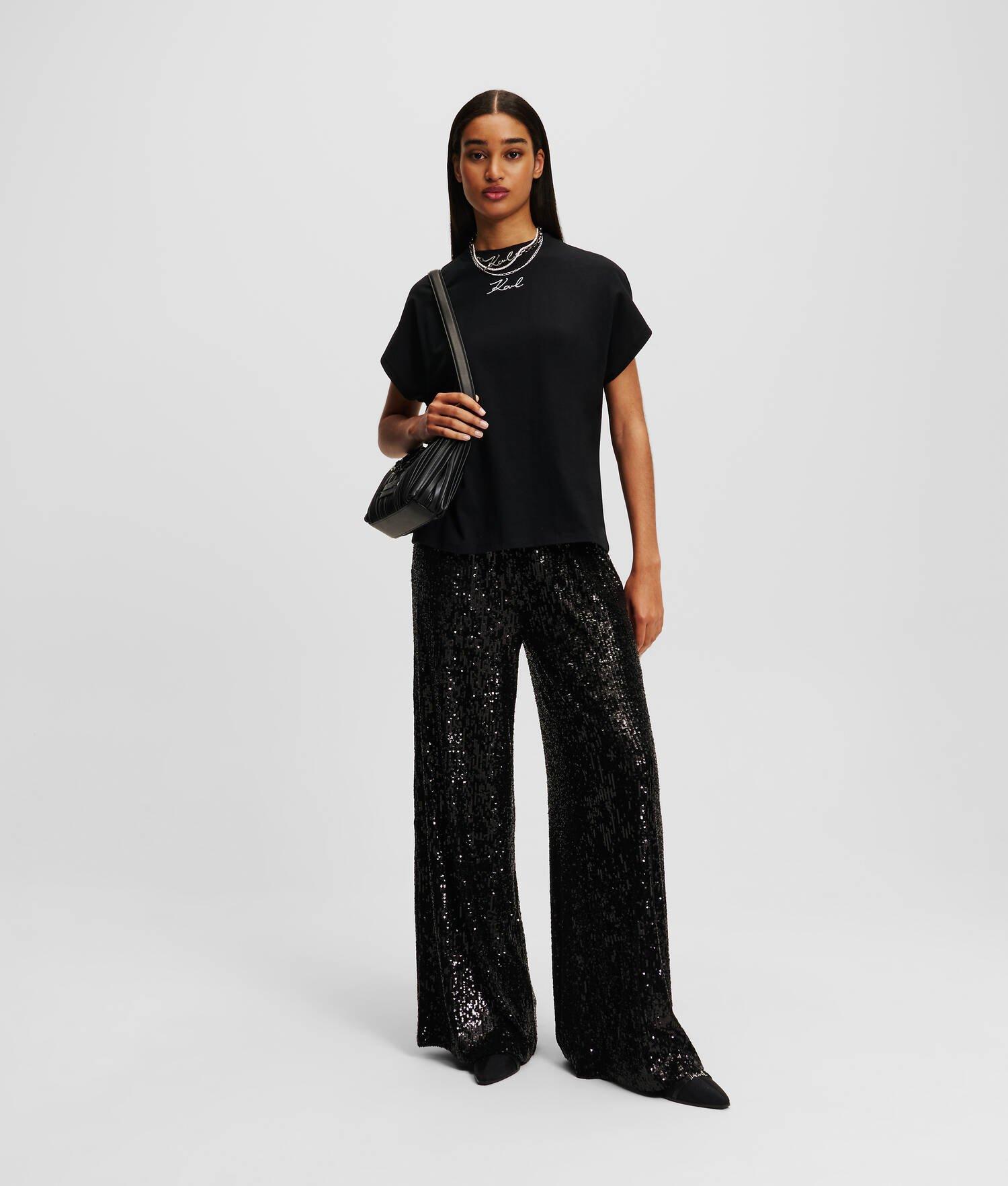 SEQUIN JERSEY PANTS Product Image