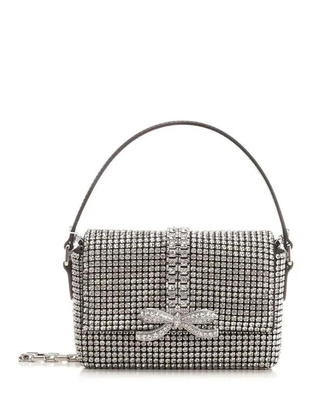 Micro Bag With Rhinestones In Silver Product Image