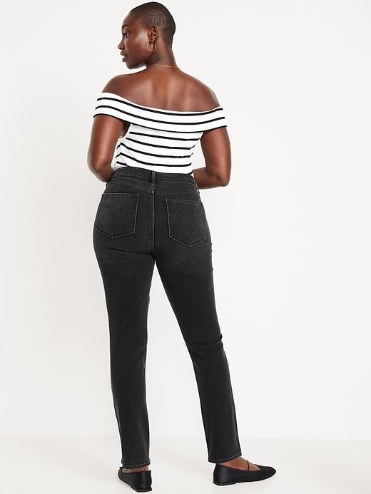 High-Waisted Wow Straight Jeans Product Image