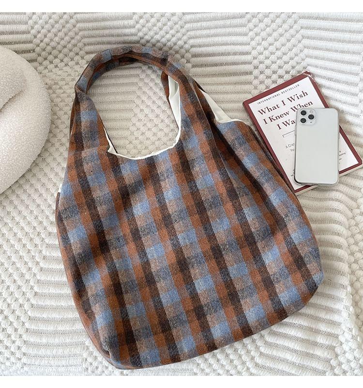 Plaid Dog Applique Tote Bag Product Image