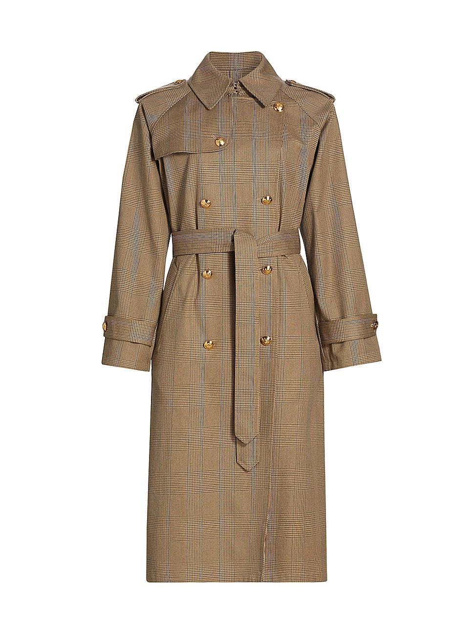 Womens Toussaint Cotton Double-Breasted Trench Coat Product Image