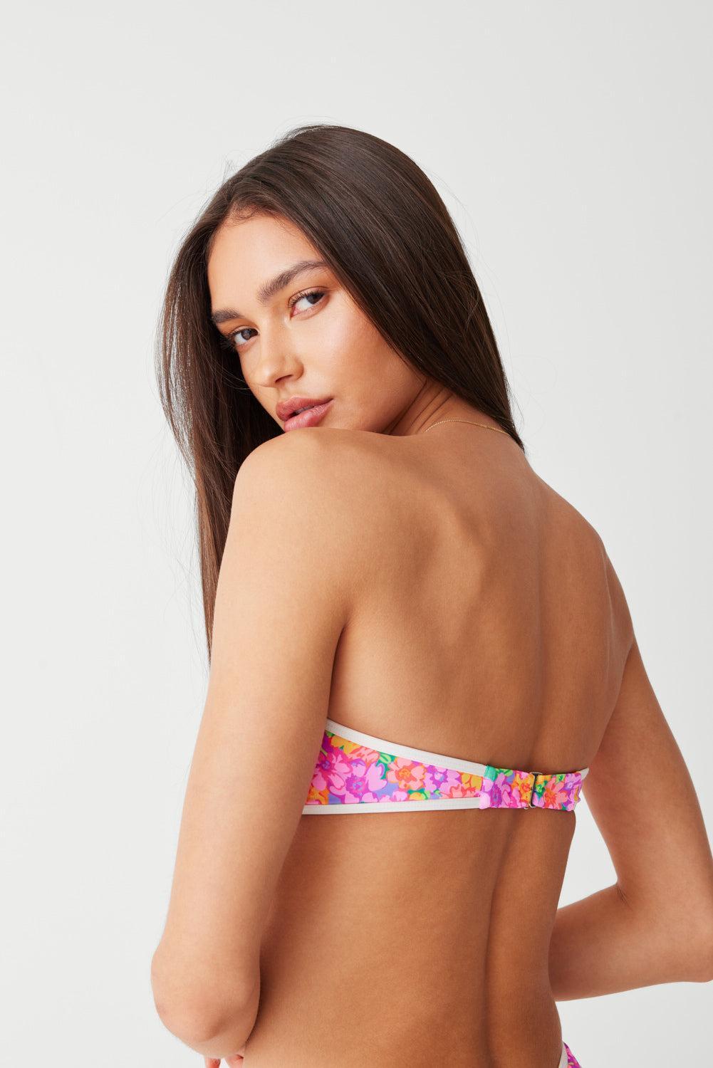 Rosabella Floral Bandeau Bikini Top - Daisy Pond Product Image